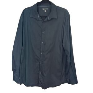 INC INTERNATIONAL CONCEPTS SLIM FIT MENS BUTTON DOWN BLUE LONG SLEEVE SIZE XL